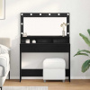 zahrada-XL Toaletný stolík Čierny dub 100 x 41 x 135 cm Kompozitné drevo 865101