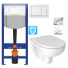 CERSANIT predstenový inštalačný systém s bielym tlačidlom K97-516 + WC JIKA LYRA PLUS RIMLESS + SEDADLO duraplastu SLOWCLOSE K97-526 516 LY2