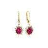 Lillian Vassago Zlaté náušnice so syntetickým rubínom LLV22-GER111YR