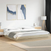 Rám postele s LED osvětlením dub sonoma 180 x 200 cm kompozit Hnědá 3281079