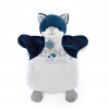 Plyšový vlk na bábkové divadlo Wolf Hand Puppet Doudou et Compagnie modrý 25 cm od 0 mes