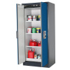 Protipožiarna skriňa na nebezpečné látky asecos Select W-93-O, 3x polica, modré dvere, One-Touch
