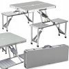 Turistický stôl Matisto 85 x 67 x 67 cm, strieborný