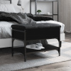 zahrada-XL Lavička na topánky čierna 62x42x45 cm kompozitné drevo 835187