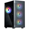 Zalman skříň i4 TG / Middle Tower / 4x 140 mm RBG LED fan / 2x USB 3.0 / 1x USB 2.0 / mesh panel / tvrzené sklo / černá (i4 TG Black)