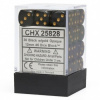 Hracie kocky Chessex Opaque Black/Gold