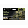 Sada akrylových farieb Vallejo Model Air Color - Russian Greens 8x17ml