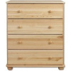 Zásuvková drevená komoda KD110 borovica masív 80x100x47 cm Odtieň: jelša