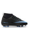 Nike Mercurial Superfly 10 Junior Firm Ground Football Boots Black/Blue 5 (38)