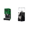 Gaggia New Classic EVO BC, green + Eureka Mignon Silenzio, CR black