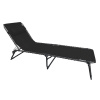 ST Leisure Equipment Lehátko VERACRUZ, čierne, polohovateľné, 190x58x30 cm