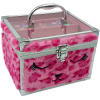 Excellent Plyšový kosmetický kufřík s make-upem, tmavě růžová spící kočička 2376875998703