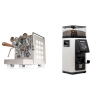 Rocket Espresso Appartamento, white, walnut + Rancilio STILE, white