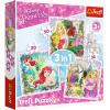 Trefl Disney princezny se zvířecími přáteli 3v1 20,36,50 dielov