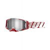 100% Armega Deep Red mirror silver lens