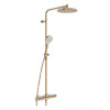 Hansa Viva - Sprchový set s termostatom, priemer 25 cm, 3 prúdy, brúsený bronz 6515920181