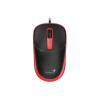 Myš, drôtová, optická, normálna veľkosť, USB, GENIUS DX 123, čierna červená