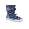 Detské snehule Barefoot Froddo - Track Tex Wool Denim modré kvety