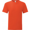 FRUIT OF THE LOOM ICONIC 150 T / Pánske tričko s krátkym rukávom - oranžová XXXL