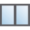 Balkónové dvere plastové dvojkrídlové ARON Basic biele/antracit 1400 x 1900 mm