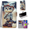Peňaženkové kožené puzdro na Samsung Galaxy M51 - Leather Shoes Cat