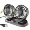 SUPER VENTILÁTOR AUTOMOBILOVÝ VETRÁK DVOJITÁ HLAVA 5V USB