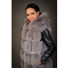 Max Original Leather Dámska kožušinová vesta GILET3 light grey (50 2XL) - Light grey - 50