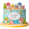 Sada dekorácií na tortu Baby Shark 19 El 2D