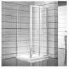 Jika Lyra Plus Skladacie sprchové dvere 90 cm, biele/čierne sklo H2553820006681