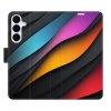 Flip pouzdro iSaprio - Samsung Galaxy S25 FE - Color Waves s kapsičkami na karty (Flipové knížkové pouzdro, obal, kryt iSaprio s přihrádkami na karty a motivem)