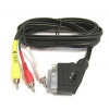 PremiumCord SCART - 3x CINCH 1.5m s in/out prepínačom kjssc-2
