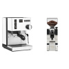 Rancilio Silvia E, biela + Eureka Mignon XL, CR chrome