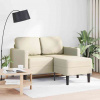 VidaXL 2-miestna pohovka s chaise krémová v tvare L z umelej kože 4107084