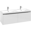 VILLEROY & BOCH Subway 3.0 závesná skrinka pod dvojumývadlo, 2 zásuvky, 1272 x 478 x 429 mm, Brilliant White, C56701VE
