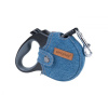 Amiplay Denim Automatické vodítko Infini s puzdrom - XL 5 m - 50kg - Modrá