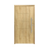 Hliníkovo-oceľové vchodové dvere pasívne Zeus 110 x 210 cm P dub prírodný