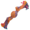 Preťahovadlo DOG FANTASY lopta farebné vzor č.2 - 2 knôty 33 cm