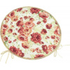 Bellatex Berta okrúhly hladký Pivonka ružová, zelená, priemer 40 cm