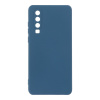 Kryt Huawei P30 Pure Color Liquid Silicone - tmavo modrý