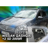 Plexi, ofuky NISSAN Qashqai I/II 5D, 2008 =>, přední + zadní