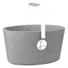 Milovaný košík šedý s bílou - LIEBLINGSKORB Basic silver grey reinweiß