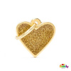 My Family gravírovateľný prívesok Small Heart Glitter 2,8 x 2,5 cm