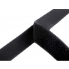 Suchý zips háčik + plyš šírka 38 mm čierna 1m