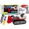 LEAN TOYS Urob si sám biely kreslený pásový bager