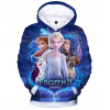 Mikina - Detská mikina 12 veľkostí 130 s dlhým rukávom čierna, červená, ružová, strieborná, šedá, žltá (Frozen II elsa ľadová mikina Anna 3d)