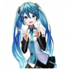 CUKROVÁ TLAČ Opłatek na Tort Cukrová hmota HATSUNE MIKU ANIME MANGA + MENO