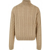 Boxy Roll Neck Sweater - wetsand XXL