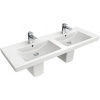 Villeroy & Boch Subway 2.0 umývadlo 130x47 cm obdĺžnik klasické umývadlo-umývadlo na nábytok-umývadlo s doskou -dvojité biela 7175D0R1