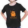 Wizard - mačací čarodejník - detské tričko s potlačou - Tričkový | 5 | 6 | Čierna
