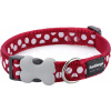 Red Dingo obojok pre psa White Spots on Red Obvod krku: 41-63 cm